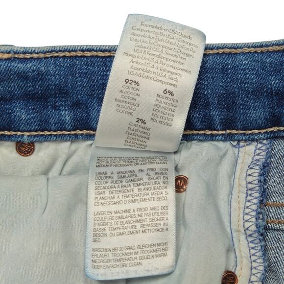 Mother Stunner Ankle Fray Denim Jeans High Rise Button Fly Raw Hem Old Money 24 - Picture 9 of 13